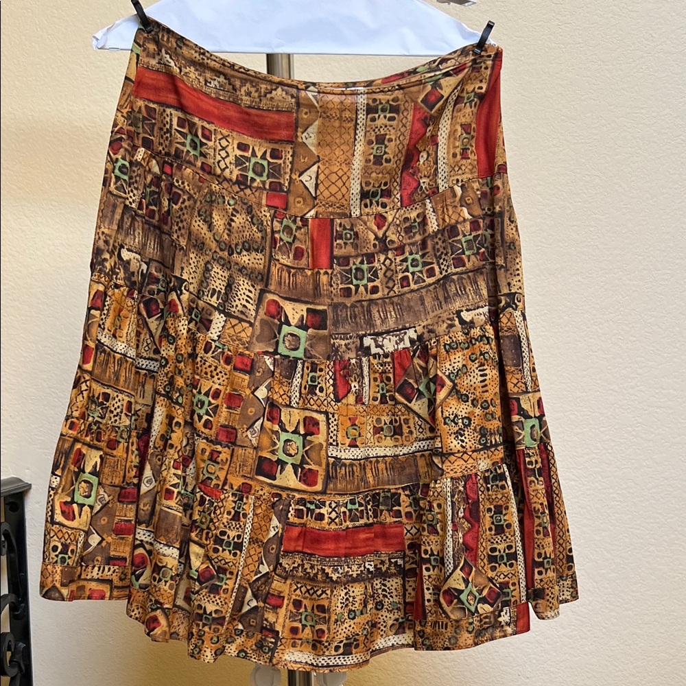 Artisan Patchwork A-Line Skirt